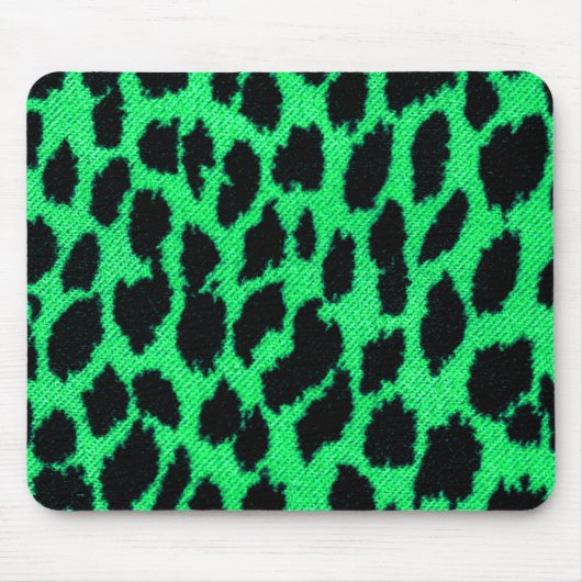 Green Leopard Print Mousepad (Vorne)