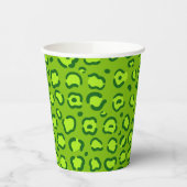 Green Leopard Print Pappbecher (Links)