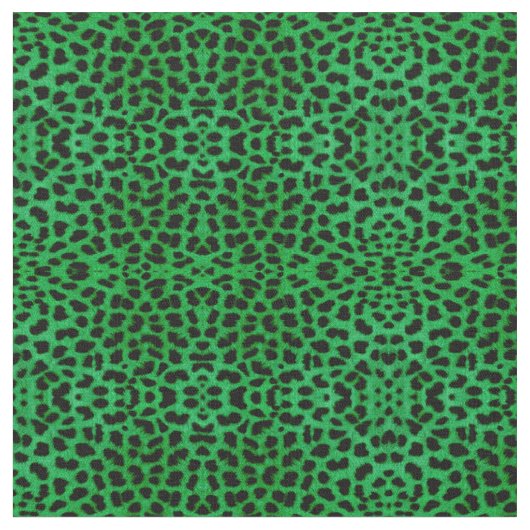 Green Leopard Print Stoff (Nahaufnahme)
