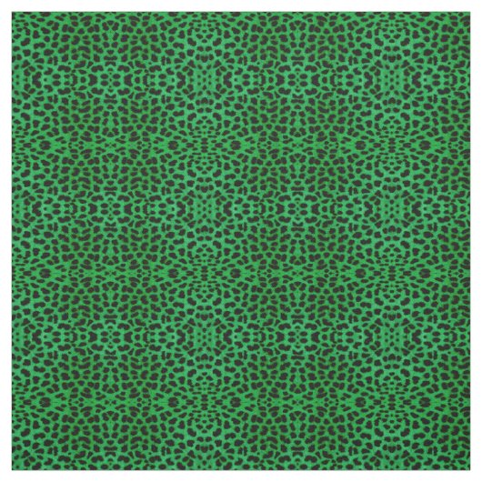 Green Leopard Print Stoff (Muster)