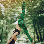 Green Leopard Safari Print Leggings