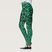 Green Leopard Sparkle Leggings (Links)