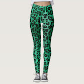 Green Leopard Sparkle Leggings (Vorderseite)