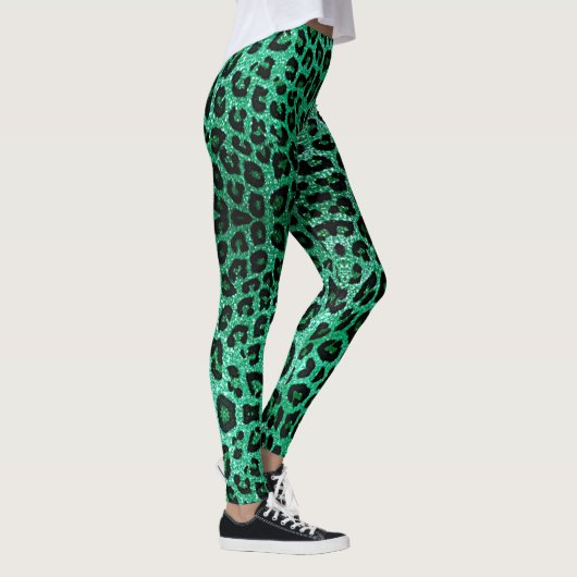 Green Leopard Sparkle Leggings (Rechts)