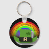 Green Leprechaun Hat St Patrick's Day Schlüsselanhänger (Vorderseite)