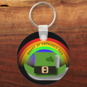 Green Leprechaun Hat St Patrick's Day Schlüsselanhänger (Vorderseite)