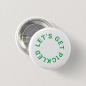 Green Let's Get Pickled Wappen Pickleball Button (Vorne & Hinten)