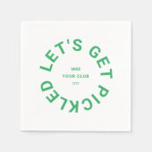 Green Let's Get Pickled Wappen Pickleball Serviette (Vorderseite)