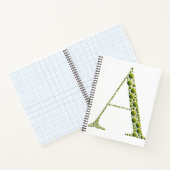 Green Letter A Journal – MinimalAesthetic Notebook Notizblock (Innenseite)