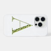 Green Letter A – Minimal Monogram Phone Case Desig iPhone Hülle (Rückseite (Horizontal))