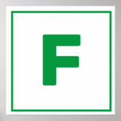 Green Letter F Poster (Vorne)