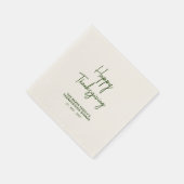 Green Letters Happy Thanksgiving Party Serviette (Ecke)