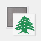 Green Libanon Cedar Magnet (Vorderseite/Rückseite)