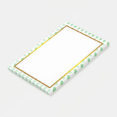 Green Liebe Gold Foil Muster Post-it Klebezettel (angewinkelt)