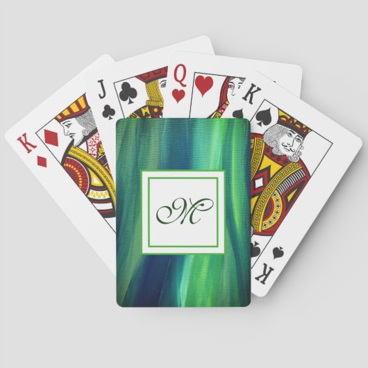 Green Life Monogram Playing Cards Spielkarten (Rückseite)