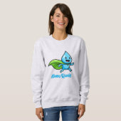 Green Lifestyle Water Drop Character Sweatshirt (Vorne ganz)