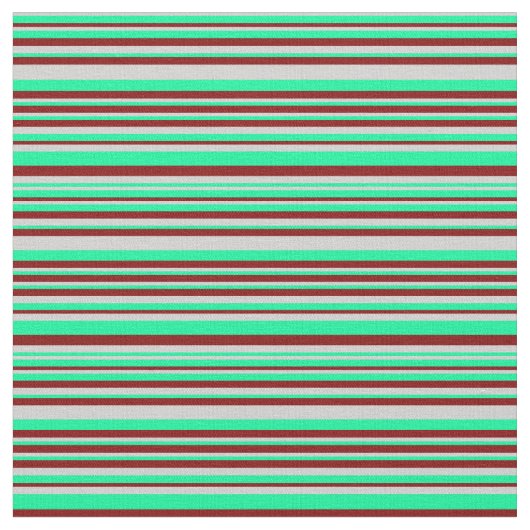 Green, Light Gray & Maroon Lines Stoff (Nahaufnahme)