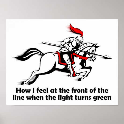 Green Light Knight Funny Poster (Vorne)