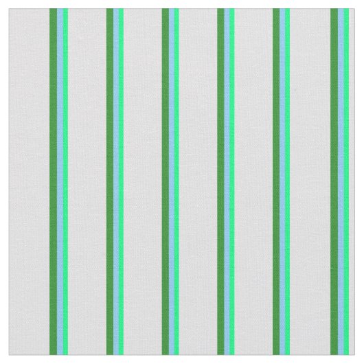 Green, Light Sky Blue, Forest Green & Lavender Stoff (Nahaufnahme)