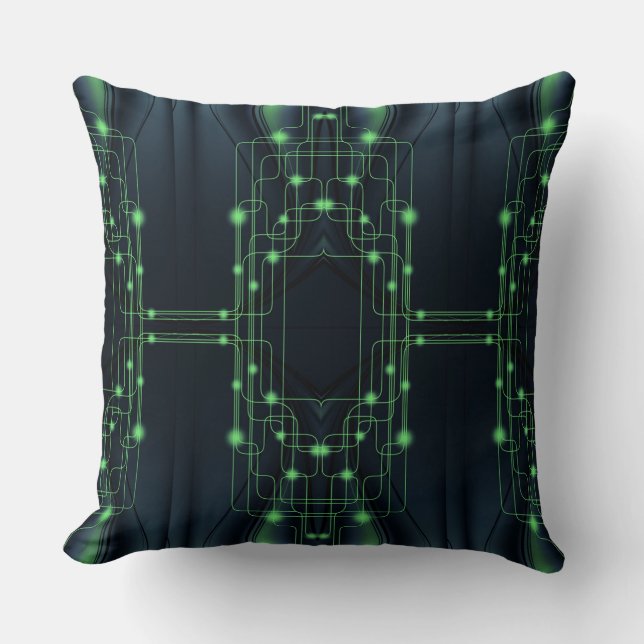 Green Light Technology Throw Kissen (Vorderseite)