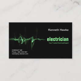 Green Lightning Electrical Strike Electrician Visitenkarte