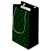 Green Lights Christmas Bag (schwarz) Kleine Geschenktüte (Rückseite Schrägansicht)