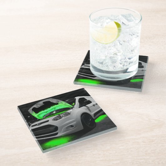 Green Lights Van Glasuntersetzer (Schrägansicht)