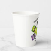 Green Lila Artist Crayons Child Birthday Party Pappbecher (Rechts)