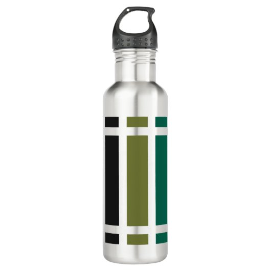 Green Lila Black Hues Edelstahlflasche (Vorderseite)