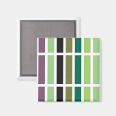 Green Lila Black Hues Magnet (Vorderseite/Rückseite)