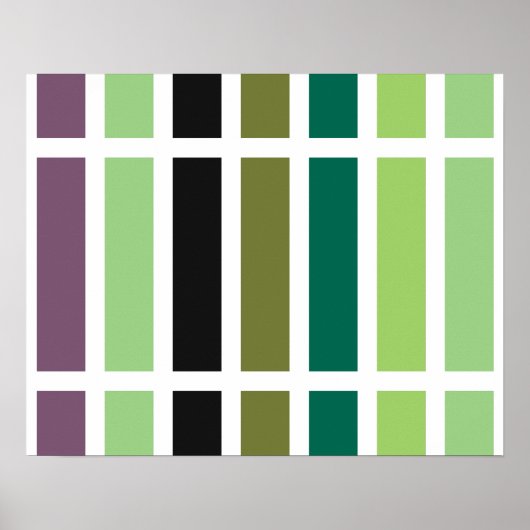 Green Lila Black Hues Poster (Vorne)