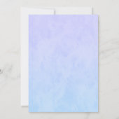 Green Lila Blue Butterfly Bat Mitzvah Einladung (Rückseite)