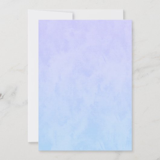 Green Lila Blue Butterfly Bat Mitzvah Einladung (Rückseite)