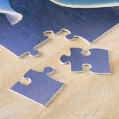 Green Lila Blue Cactus Elegantes Nah-Up-Foto Puzzle (Seite)