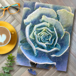 Green Lila Blue Cactus Elegantes Nah-Up-Foto Puzzle<br><div class="desc">Ich war schon immer fasziniert von der Dauerhaftigkeit und Schönheit des Kakteen, das unter härtesten Bedingungen gedeiht. Genießen Sie den Glanz der Wüste mit diesem atemberaubenden nah-up-Foto aus einem pastellfarbenen, staubigen Grün, Perwinkelblau und lila Kakteen, einem Puzzle aus Puzzle. Das ist ein großartiges und inspirierendes Geschenk! Wählen Sie aus fünf...</div>