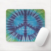 Green Lila Blue Gefärbte Krawatte Peace Sign Mouse Mousepad (Mit Mouse)