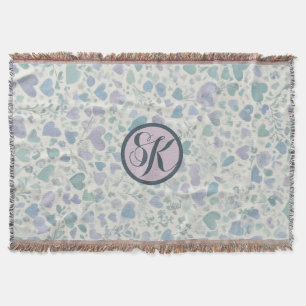 Green Lila Blue Liebe Hearts Decke