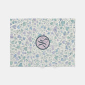 Green Lila Blue Liebe Hearts Fleece Blanket (Vorderseite (Horizontal))