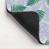 Green Lila Fern Blätter Retro 70er Blume Muster Mousepad (Ecke)