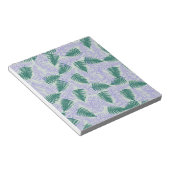 Green Lila Fern Blätter Retro 70er Blume Muster Notizblock (angewinkelt)