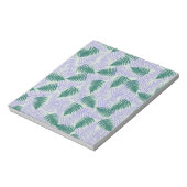 Green Lila Fern Blätter Retro 70er Blume Muster Notizblock (Rotiert)