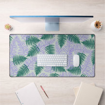 Green Lila Fern Blätter Retro 70er Blume Muster