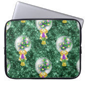 GREEN LILA GOLD MARDI GRAS BALLOONS LAPTOPSCHUTZHÜLLE (Vorderseite)