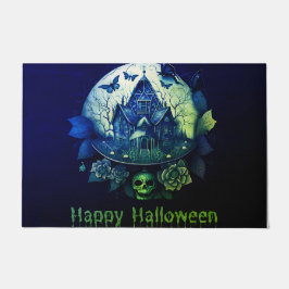 Green Lila Gothic Spuk House Happy Halloween Fußmatte