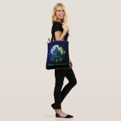 Green Lila Gothic Spuk House Happy Halloween Tasche (Am Model)