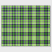 Green Lila Kariert Gingham Pattern Geschenkpapier (Flach)