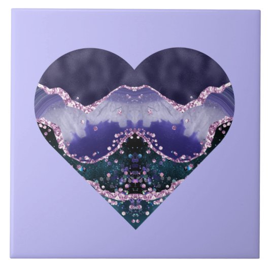 Green Lila Ocean Watercolor Look Herzlich Willkomm Fliese (Vorderseite)