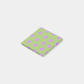 Green Lila Retro Y2K Blume Muster Post-it Klebezettel (angewinkelt)