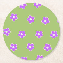 Green Lila Retro Y2K Blume Muster