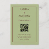 Green Lila Retro Y2K Funky Hippie Blume Muster Begleitkarte (Vorderseite)